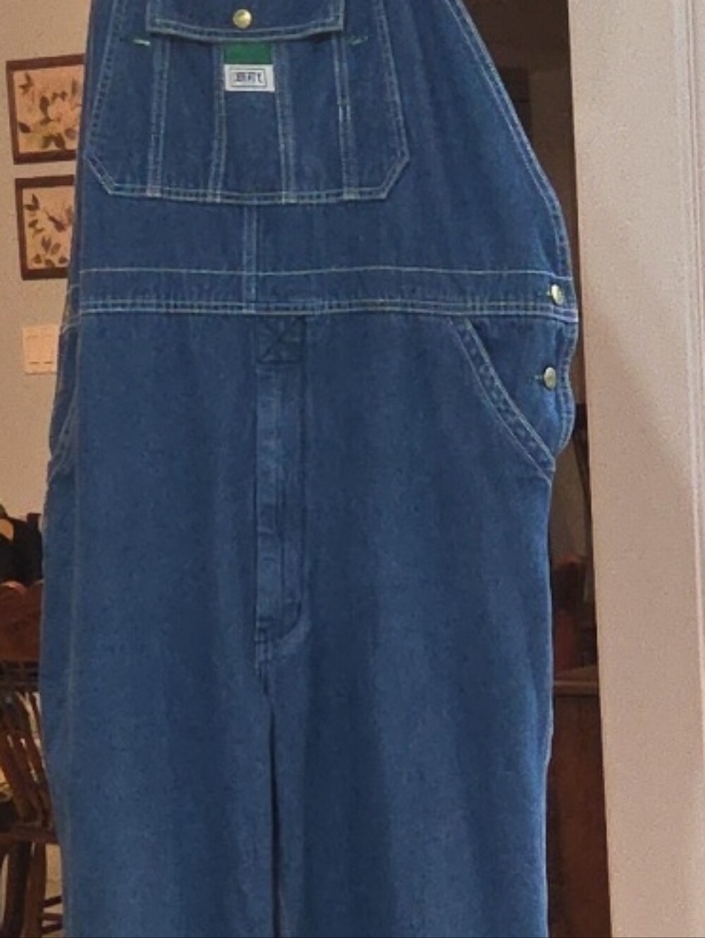 Men’s Classic Blue Denim Overalls Jumpsuit